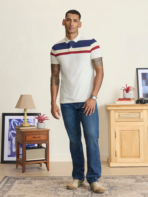 Striped Single Jersey Polo