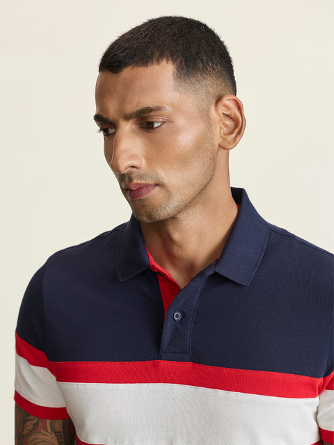 Solid Pique Half Sleeve Polo