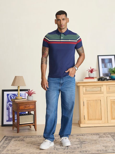 Striped Single Jersey Polo