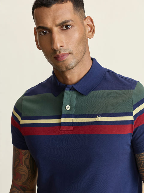 Striped Single Jersey Polo
