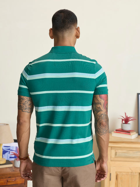 Single Jersey Smart Fit Striped Polo