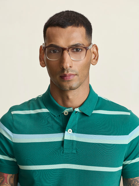 Single Jersey Smart Fit Striped Polo