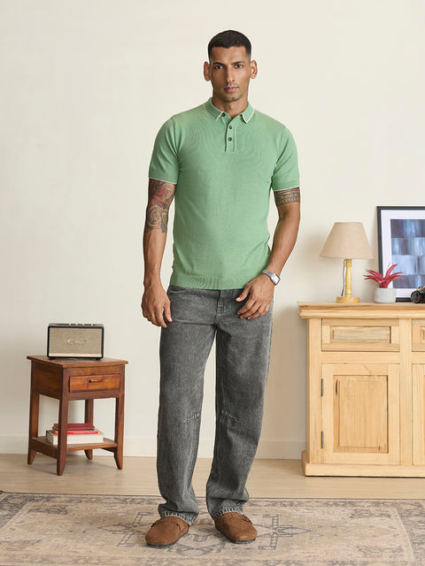 Smart Fit Textured Flatknit Polo