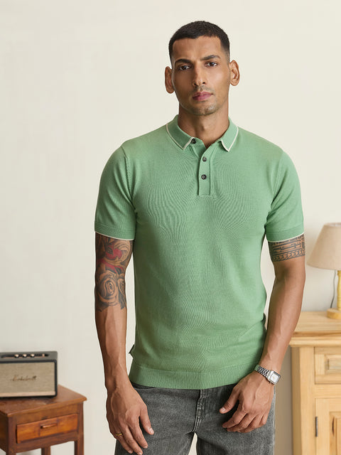 Smart Fit Textured Flatknit Polo