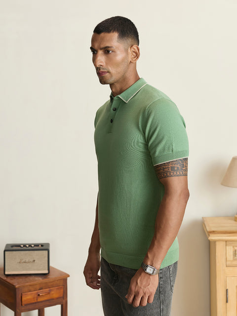 Smart Fit Textured Flatknit Polo