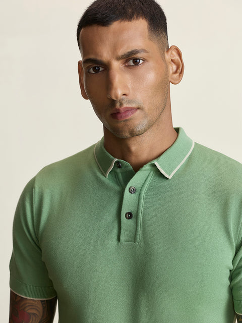 Smart Fit Textured Flatknit Polo
