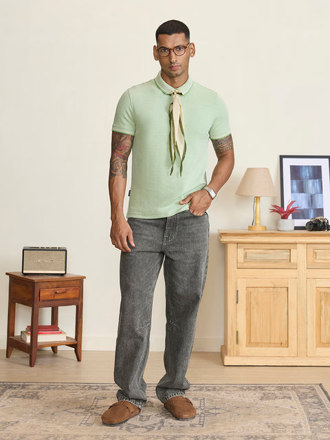 Smart Fit Solid Cotton Blend Polo