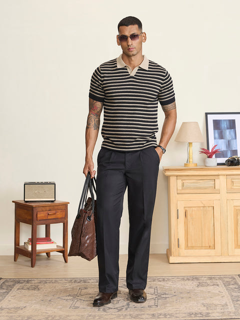 Smart Fit Striped Flatknit Polo