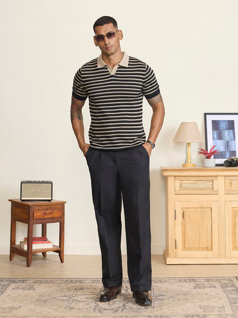 Smart Fit Striped Flatknit Polo