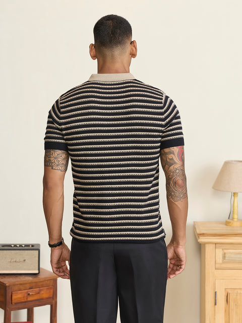 Smart Fit Striped Flatknit Polo