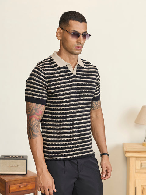 Smart Fit Striped Flatknit Polo