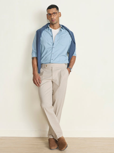 Relaxed Fit Linen Trousers