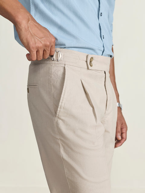 Relaxed Fit Linen Trousers