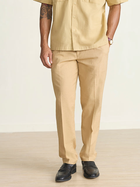 Relaxed Fit Linen Trousers