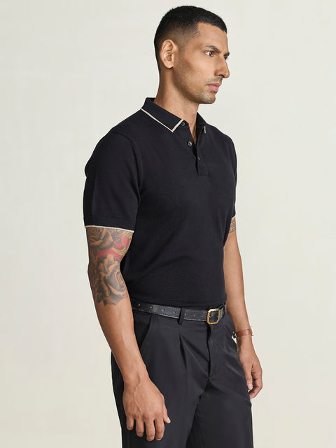 Smart Fit Textured Flatknit Polo