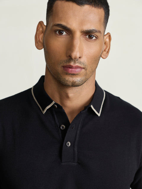 Smart Fit Textured Flatknit Polo