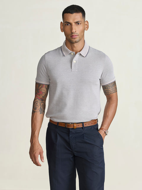 Smart Fit Solid Cotton Blend Polo