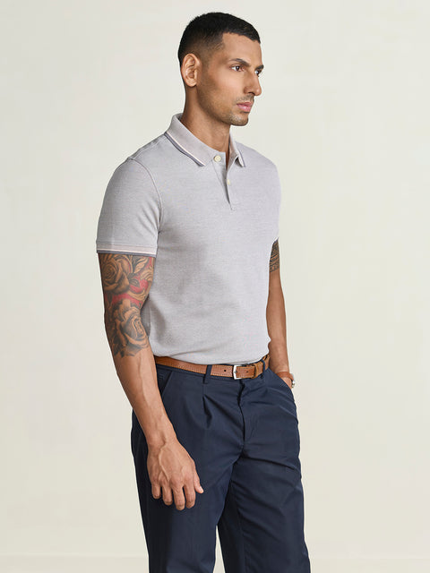 Smart Fit Solid Cotton Blend Polo