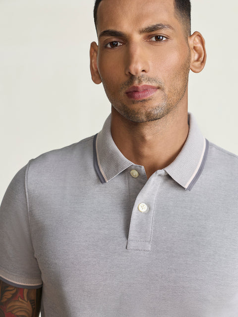 Smart Fit Solid Cotton Blend Polo