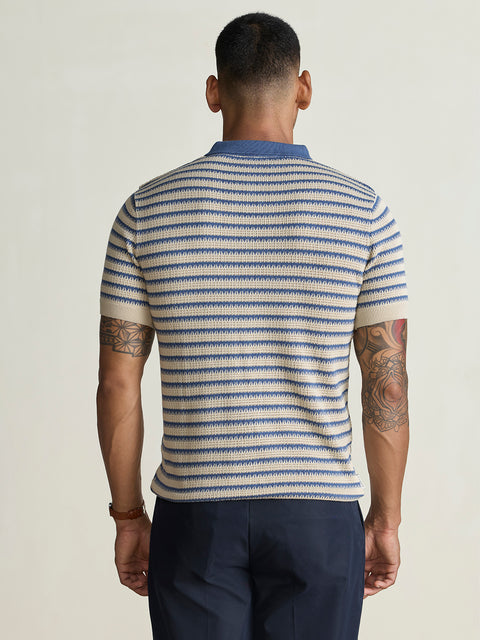 Smart Fit Striped Flatknit Polo