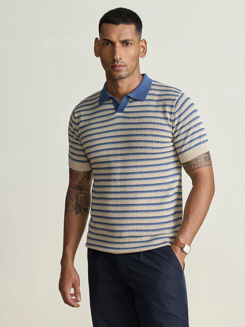 Smart Fit Striped Flatknit Polo
