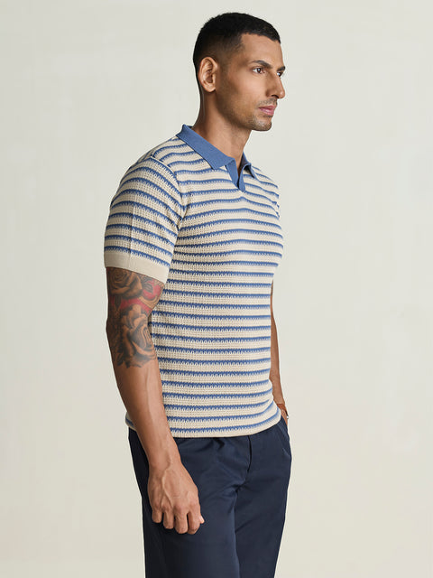 Smart Fit Striped Flatknit Polo