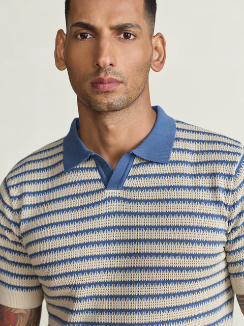 Smart Fit Striped Flatknit Polo