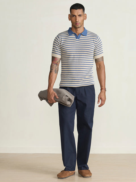 Smart Fit Striped Flatknit Polo