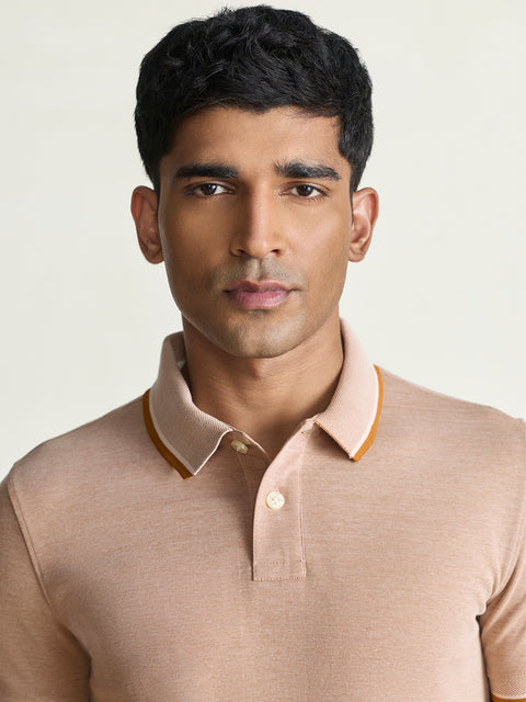 Smart Fit Solid Cotton Blend Polo