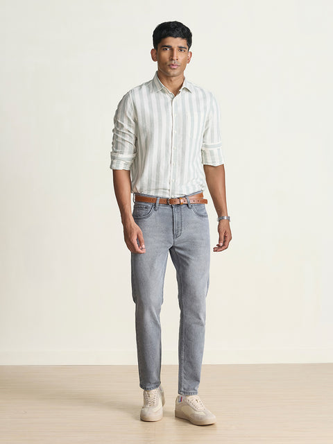 Ankle Fit Knitted Denim