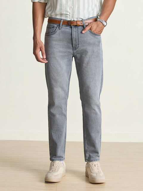 Ankle Fit Knitted Denim