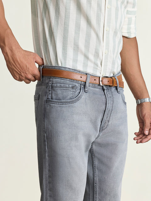 Ankle Fit Knitted Denim