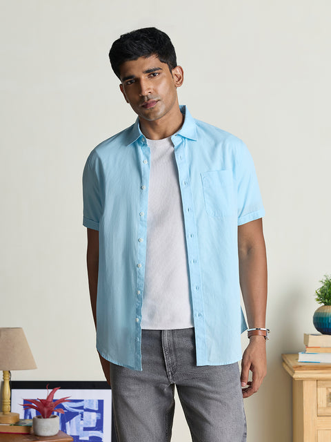Slub Solid Tailored Fit Shirt