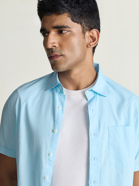 Slub Solid Tailored Fit Shirt