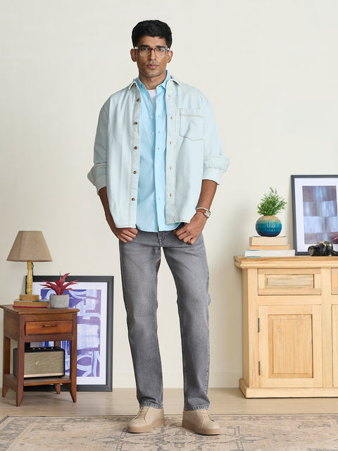 Slub Solid Tailored Fit Shirt