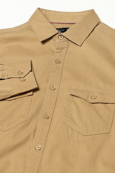 Light Khakhi Double Pocket Utility Shirt