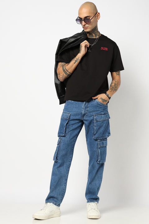 DARK BLUE RELAXED FIT CARGO