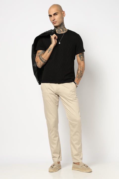 BEIGE RELAXED FIT TROUSER
