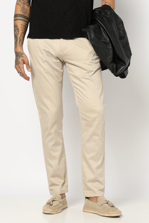 BEIGE RELAXED FIT TROUSER