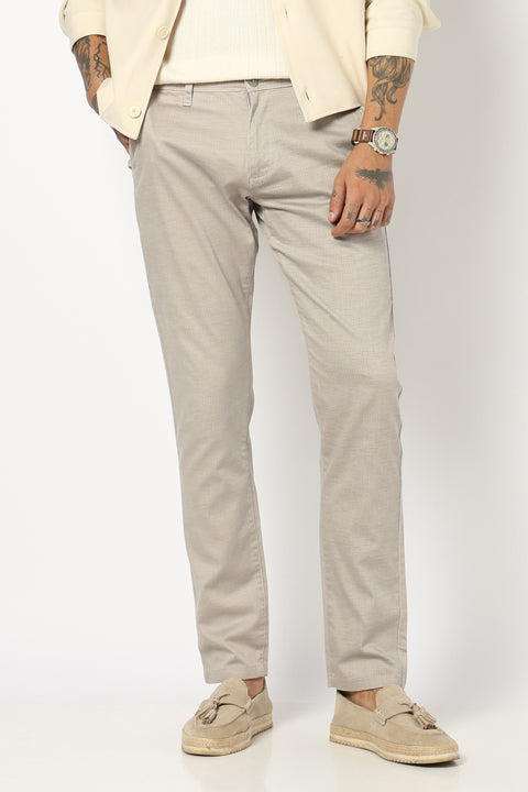 BROWN PLAIN SLIM FIT TROUSER