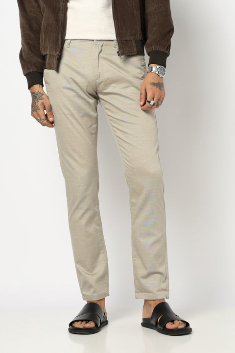 OLIVE PLAIN SLIM FIT TROUSER