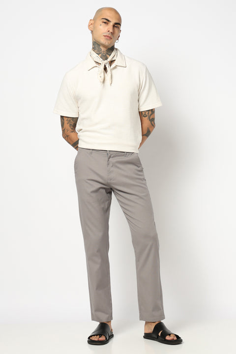GREY TRAVELLER FIT TROUSER