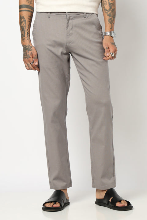 GREY TRAVELLER FIT TROUSER