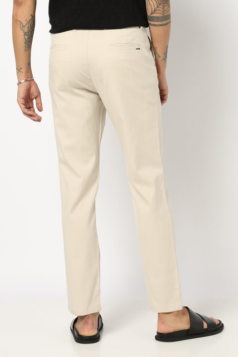 BEIGE PLAIN TRAVELLER PANTS