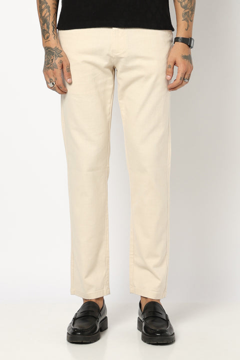 BEIGE TRAVELLER FIT MENS TROUSER