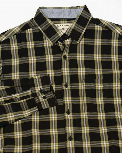 BLUE BUDDHA BLACK MENS SHIRT