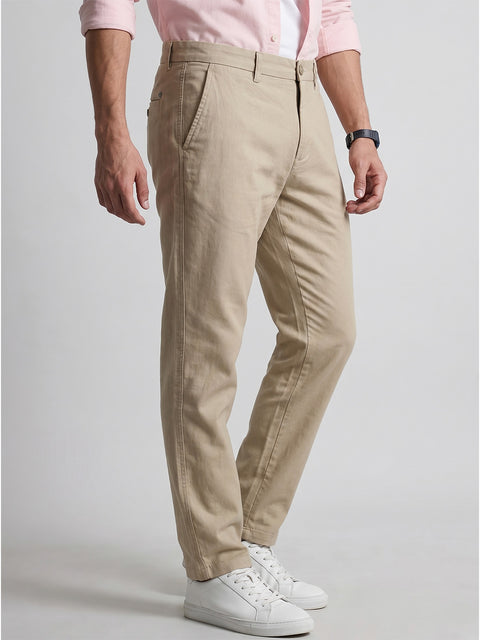 Relaxed Fit Linen Plain Trousers