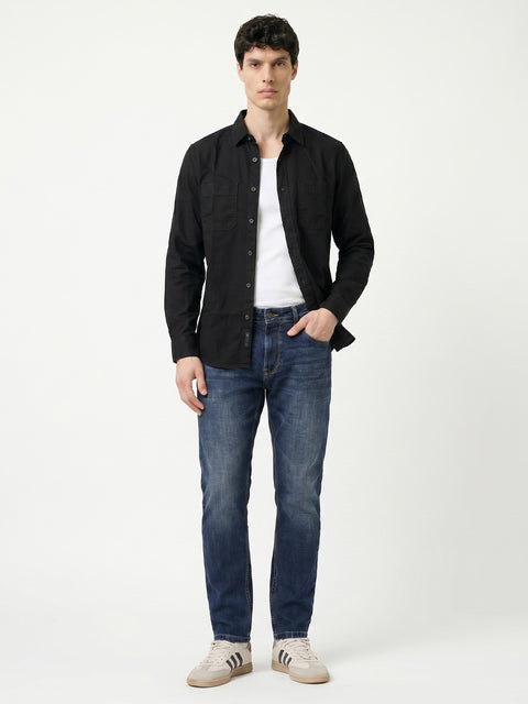 Plain Slub Tailored Fit Shirt