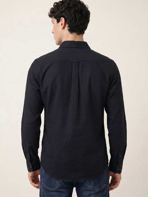 Plain Slub Tailored Fit Shirt