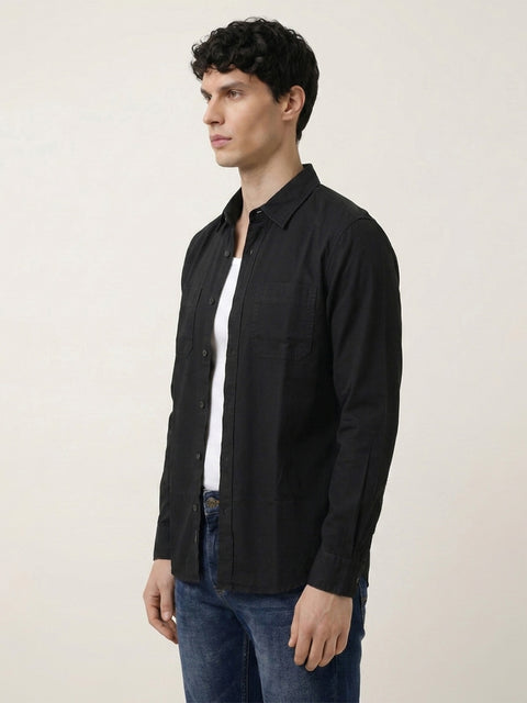 Plain Slub Tailored Fit Shirt